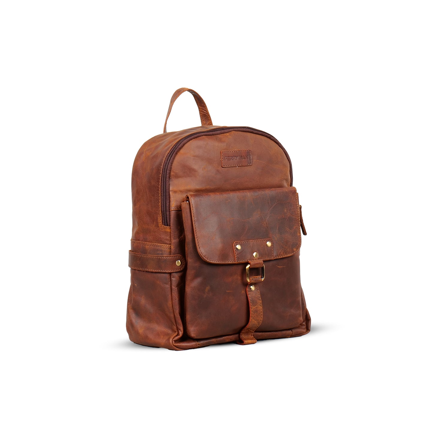 Ferry Man Leather Backpack QB02