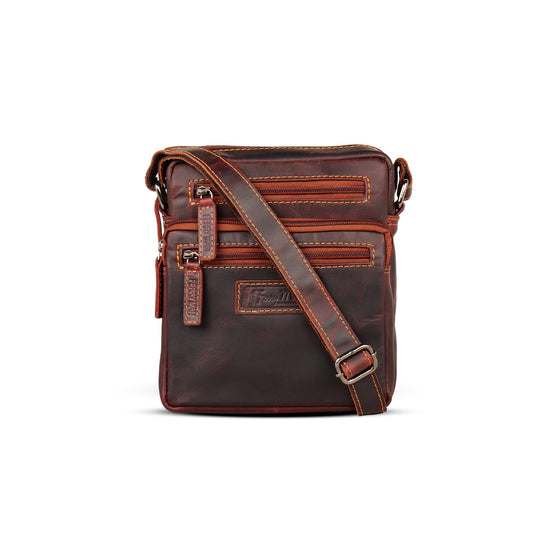 FERRY MAN Leather Sling  Bag 022-1012