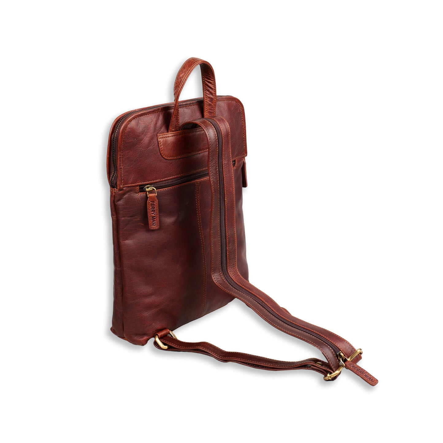 Ferry Man Leather Backpack QB08