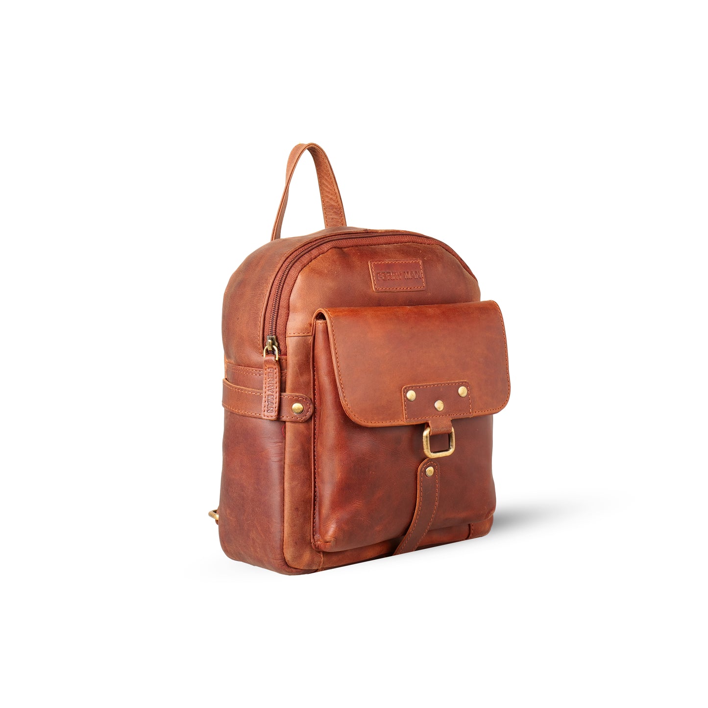 Ferry Man Leather Backpack QB03